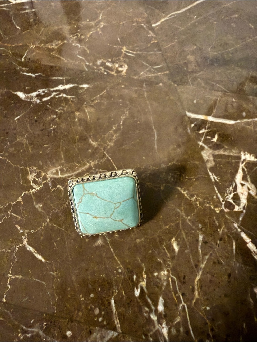 Turquoise Square Statement Ring - Women's Fashion Ring